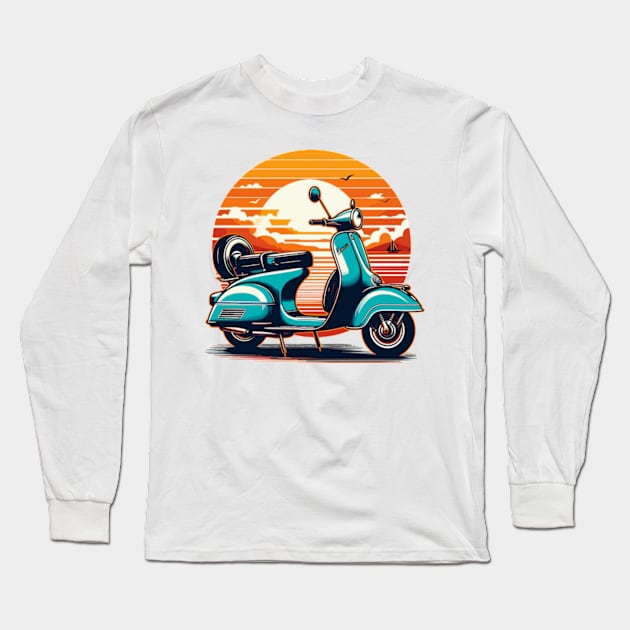 Piaggio Vespa Long Sleeve T-Shirt by Vehicles-Art